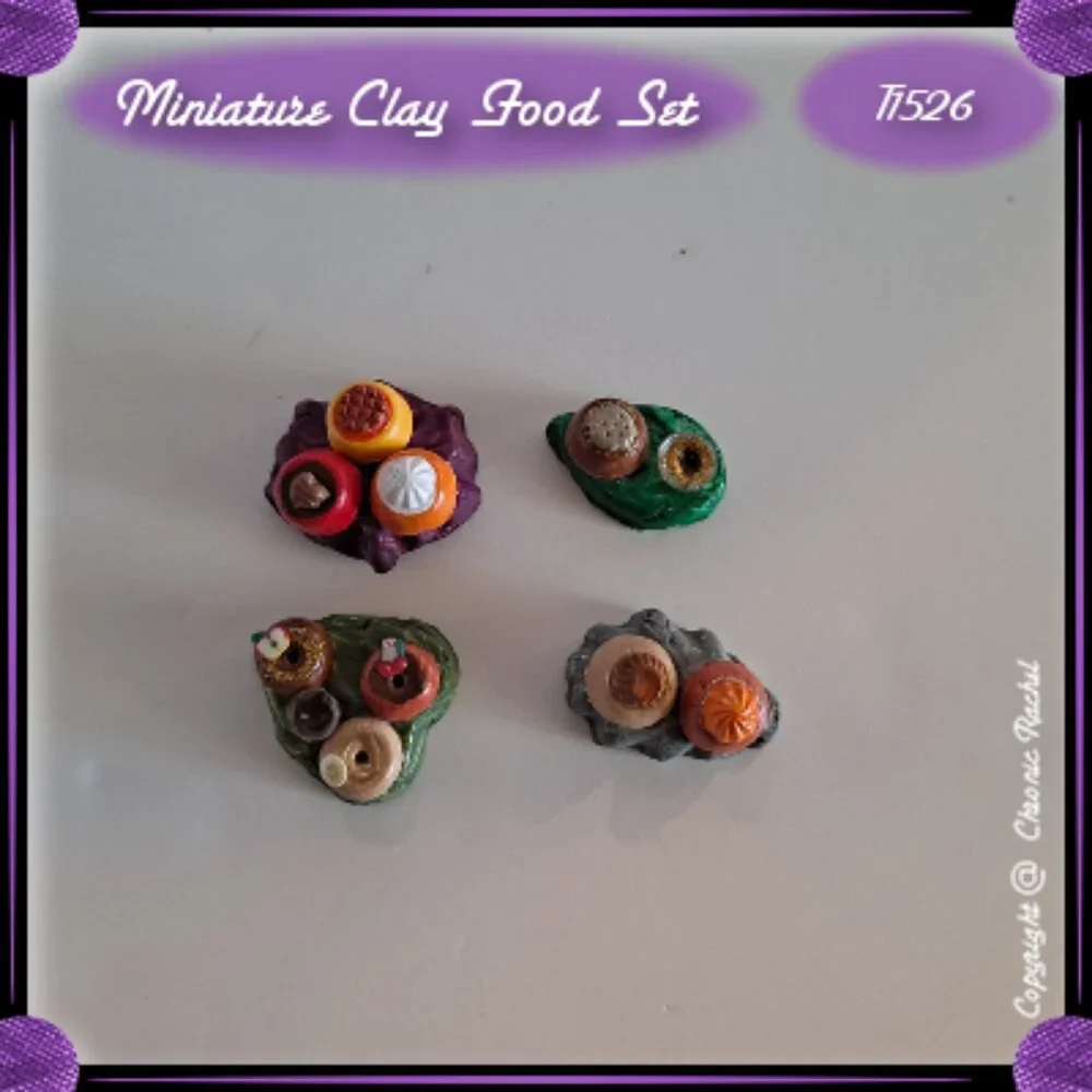 4-Piece Autumn Desserts Glued-Together Set